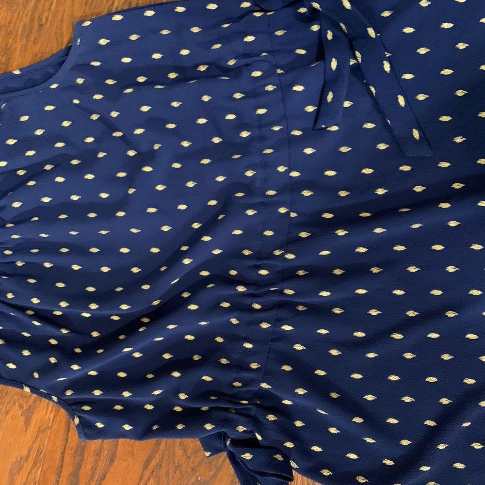 Juicy Couture Navy and Gold Patterned dress